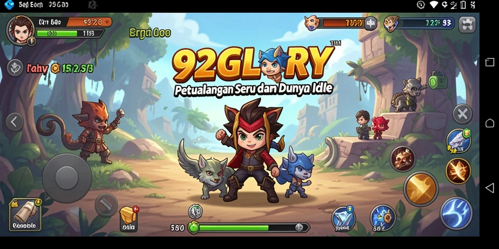 Tampilan gameplay seru dan menawan dari 92GLORY.