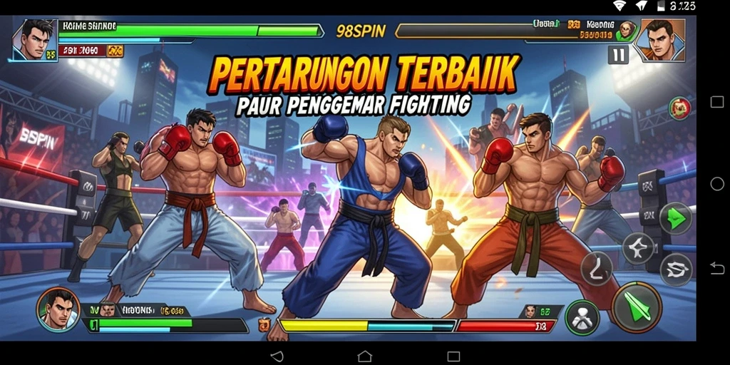 Tampilan pertarungan seru dalam gameplay 98SPIN.