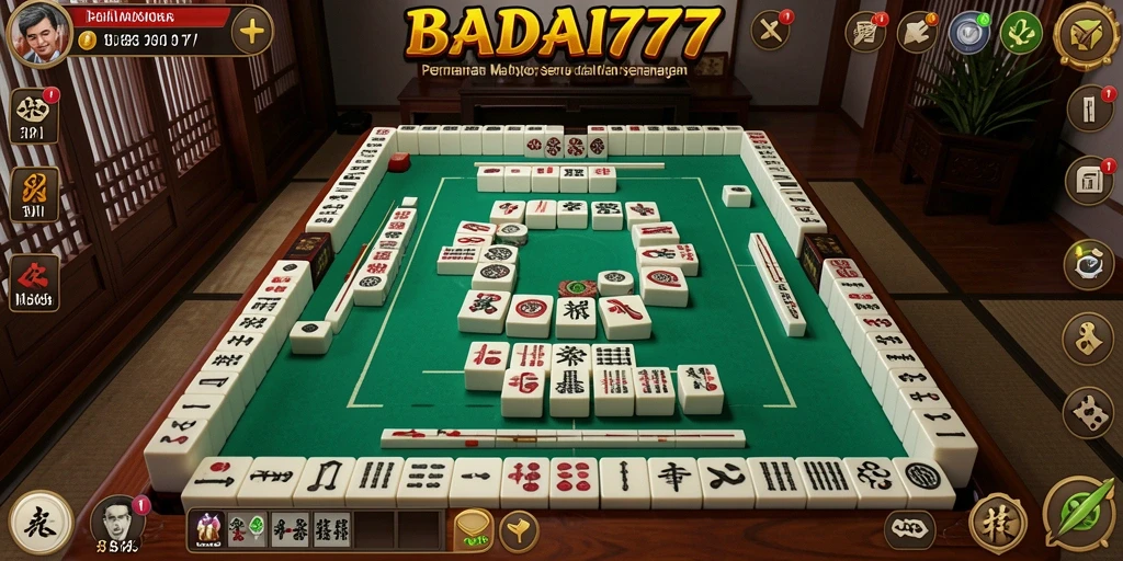 Tampilan seru gameplay BADAI777 yang menampilkan tantangan Mahjong.