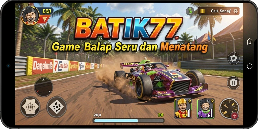 Gameplay menarik dan penuh aksi dalam balapan BATIK77.