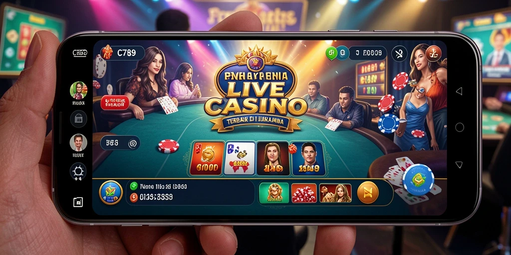 Tampilan gameplay C789 yang menampilkan suasana Live Casino yang realistis.