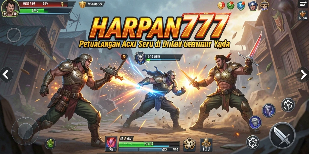 Tangkapan layar utama HARAPAN777 menampilkan aksi mendebarkan di battlefield.