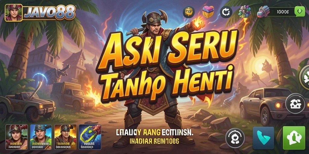 Tangkapan layar menunjukkan aksi mendebarkan dalam pertempuran JAVO88.