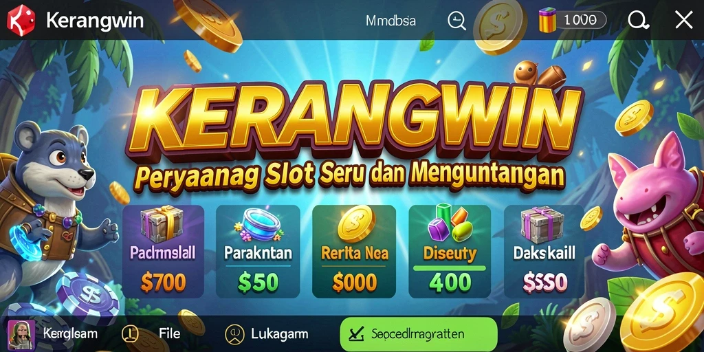 Tampilan gameplay KERANGWIN yang menegangkan dan berwarna-warni.