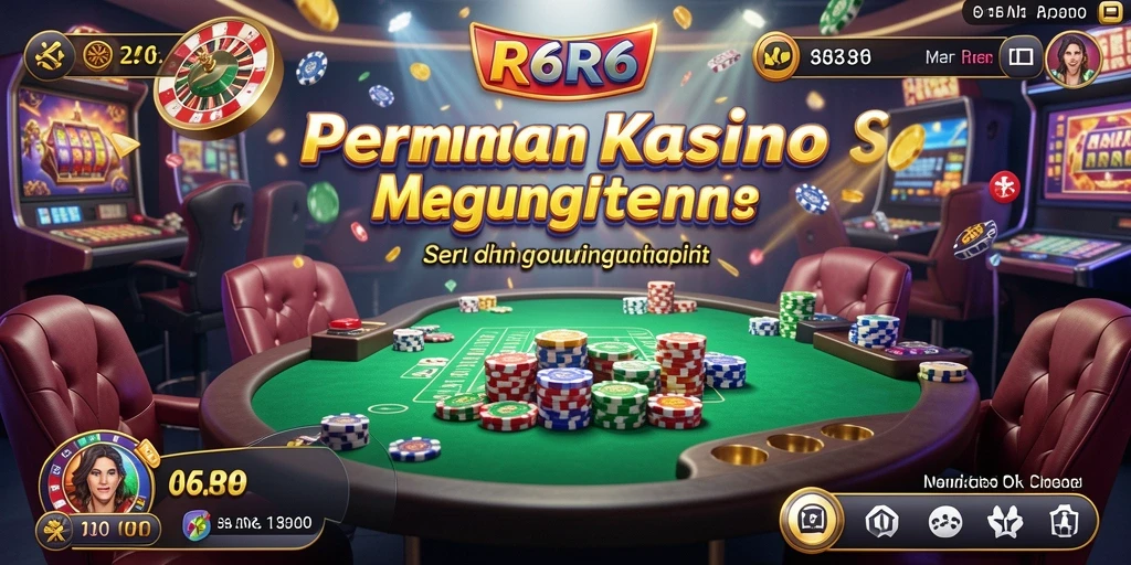 Tampilan gameplay R6R6 yang menarik dan menawan dalam permainan Kasino.