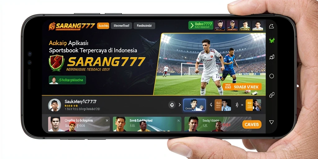 Tampilan antarmuka aplikasi SARANG777 yang menarik dan intuitif.